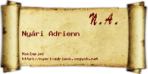 Nyári Adrienn névjegykártya